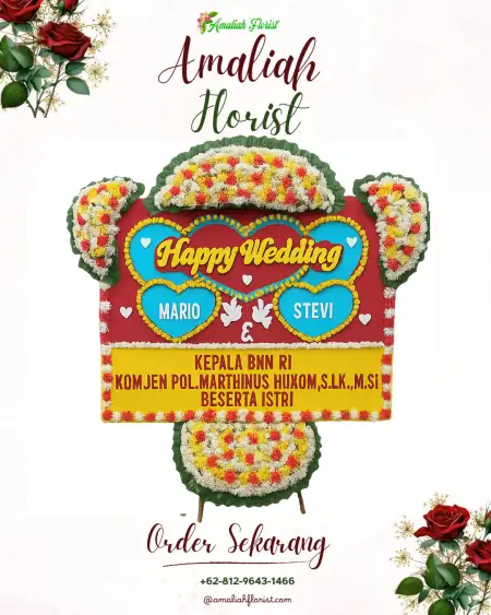 Papan Bunga Pernikahan Singkup